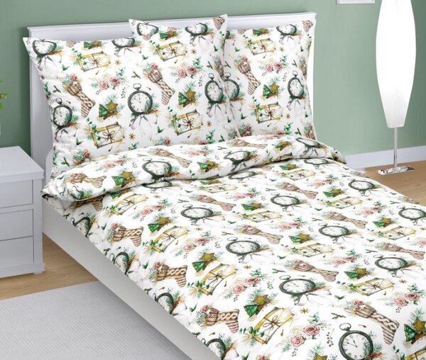 Bellatex Povlečení bavlněné Vánoce 140x200, 70x90 cm Vánoční čas