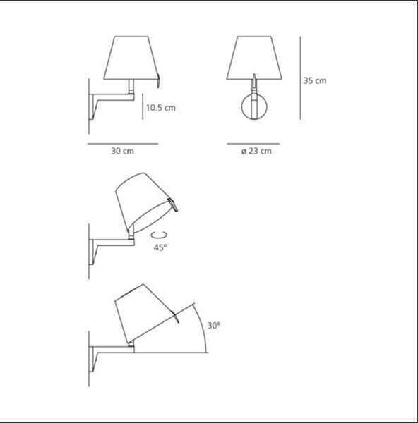 Artemide designová nástěnná svítidla Melampo Parete