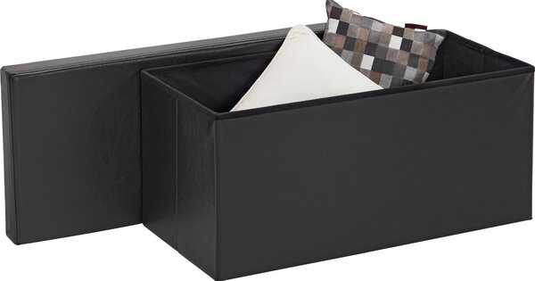 SEDACÍ BOX, textil, kompozitní dřevo, 76/38/38 cm Carryhome - Taburety