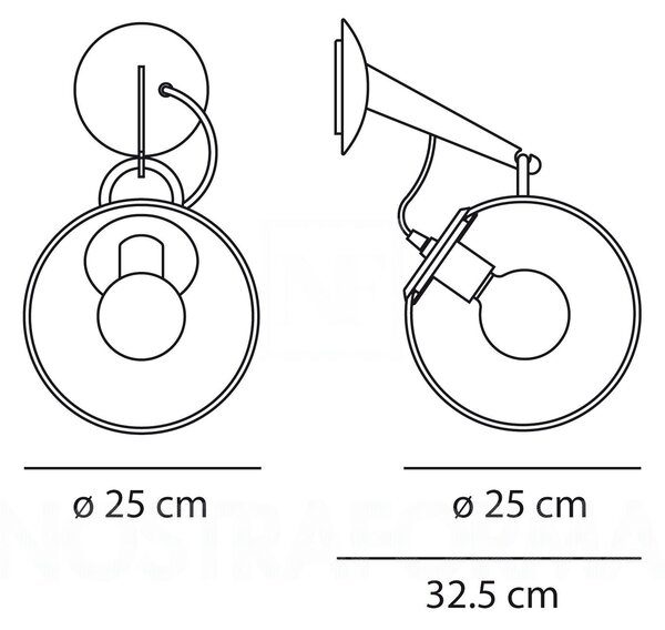 Artemide designová nástěnná svítidla Miconos Parete