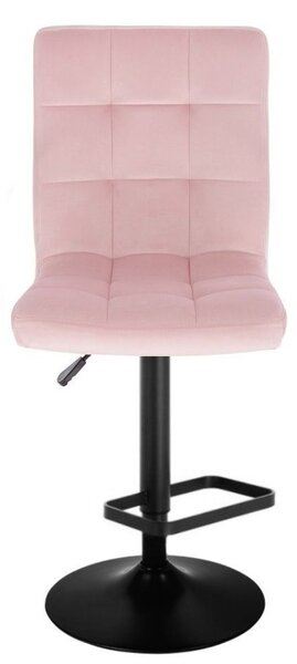 LuxuryForm DESIGN Barová židle TOLEDO VELUR na černém talíři - růžová