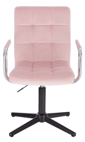 LuxuryForm DESIGN Židle VERONA VELUR na černém kříži - růžová