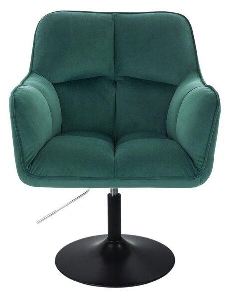 LuxuryForm DESIGN Křeslo AMALFI VELUR na černém talíři - zelené