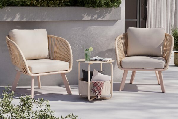 KŘESLO NA TERASU, kov, textil Ambia Garden - Zahradní křesla
