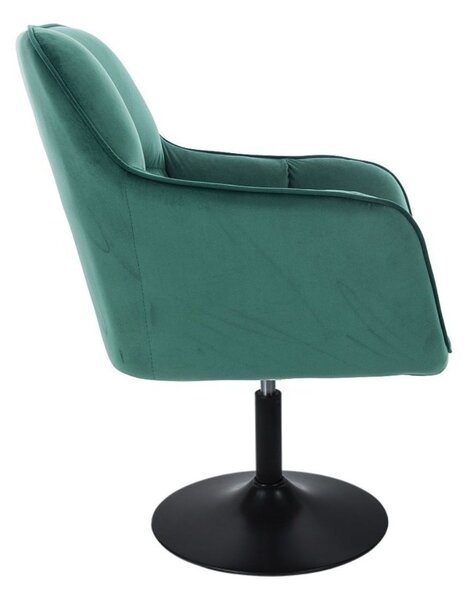 LuxuryForm DESIGN Křeslo AMALFI VELUR na černém talíři - zelené