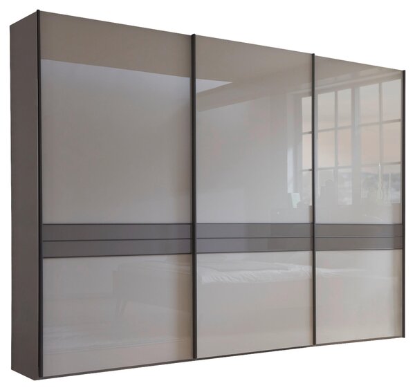 SKŘÍŇ S POSUVNÝMI DVEŘMI, hnědá, šedá, 300/217/67 cm Dieter Knoll - Šatní skříně