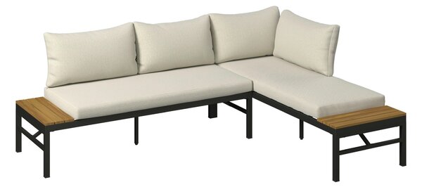 TERASOVÁ SEDACÍ SOUPRAVA dřevo, kov, textil Ambia Garden