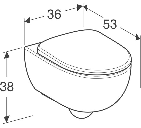Geberit Selnova Premium wc mísa se sedátkem s pomalým sklápěním závěsná bez splachovacího kruhu bílá lesk 502.793.00.1