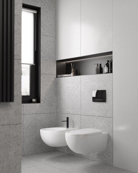 Geberit Selnova Premium wc mísa se sedátkem s pomalým sklápěním závěsná bez splachovacího kruhu bílá lesk 502.793.00.1