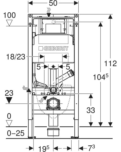 Geberit Duofix podomítkový wc modul pro závěsnou mísu 111.364.00.6