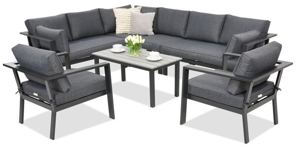 Hliníkový zahradní nábytek Sydney Corner 7 Garden Point antracit