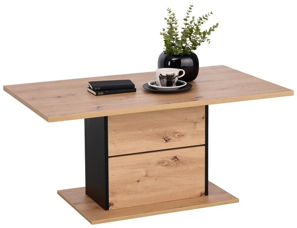 KONFERENČNÍ STOLEK, černá, dub artisan, kompozitní dřevo, 110/65/50 cm Hom`in - Konferenční stolky
