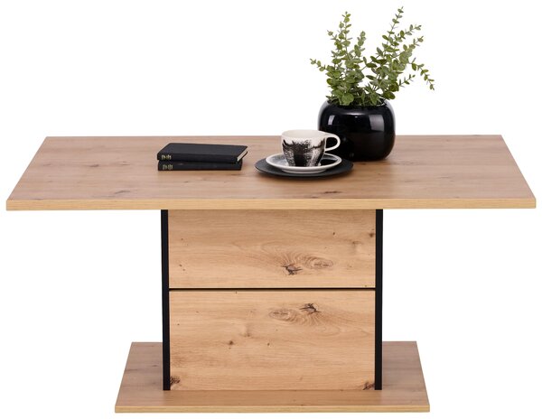 KONFERENČNÍ STOLEK, černá, dub artisan, kompozitní dřevo, 110/65/50 cm Hom`in - Konferenční stolky