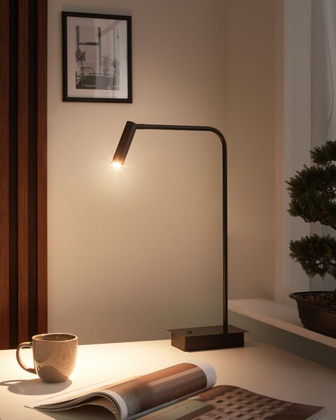 LED stolní lampa LAWSON Nastavitelná Kov Černá