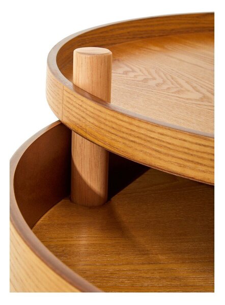 Kulatý odkládací stolek v dekoru borovice ø 60 cm Viborg – Premier Housewares