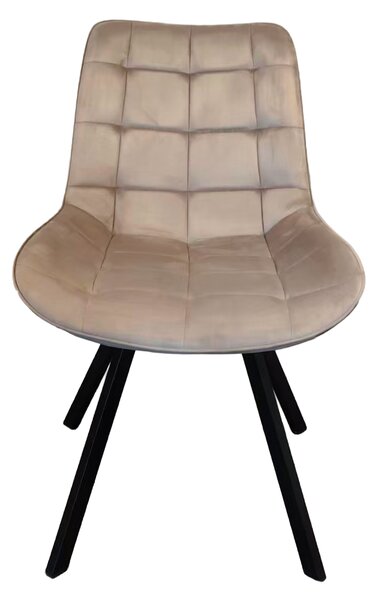 KONDELA Jídelní židle, šedohnědá Taupe Velvet látka/černá, SAMIRA