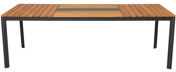 Mindo Jídelní stůl Mindo 101, obdélníkový 222x90x75 cm, rám lakovaný hliník Light Grey, deska keramika dekor Steel Chrome