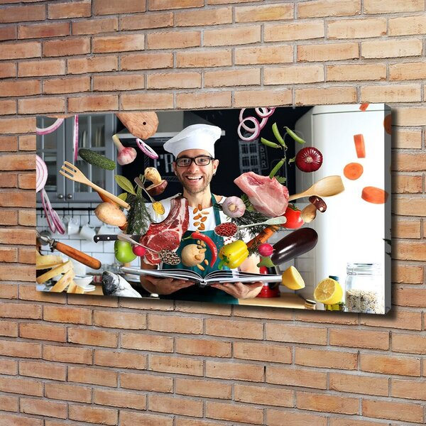 Foto obraz canvas Kuchař recept oc-179590171