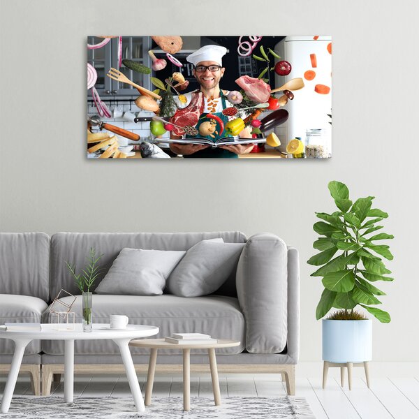 Foto obraz canvas Kuchař recept oc-179590171