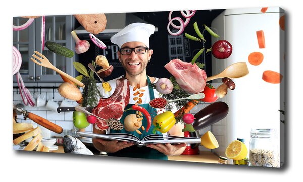 Foto obraz canvas Kuchař recept oc-179590171
