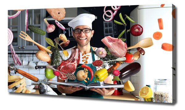 Foto obraz canvas Kuchař recept oc-179590171