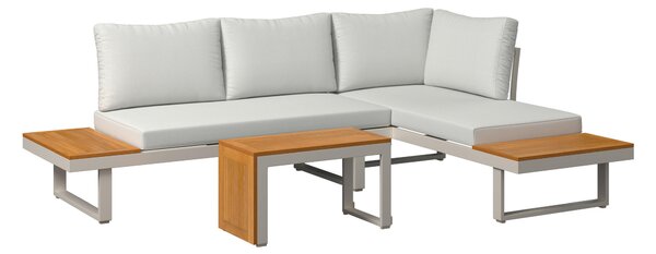 TERASOVÁ SEDACÍ SOUPRAVA dřevo, kov, textil Amatio