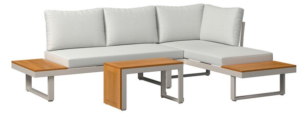 TERASOVÁ SEDACÍ SOUPRAVA dřevo, kov, textil Amatio