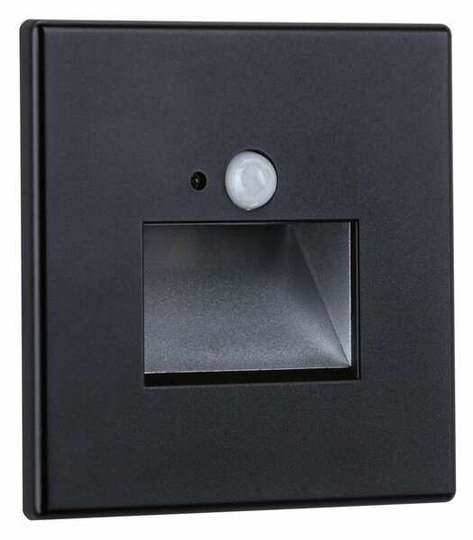 PAULMANN LED vestavné svítidlo do zdi Edge Quadro hranaté 80x80x42mm 1,2W 230V 2700K černá