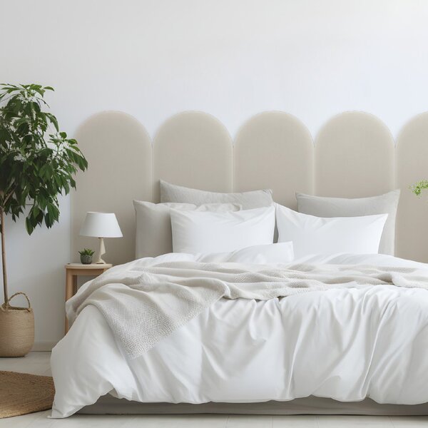 Sametový čalouněný panel - Oblouk - 30x100cm Farba: Krémová