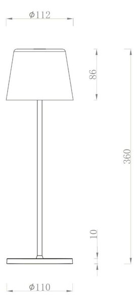 Deko-Light nabíjecí svítidlo, Canis, 3,5 W, 2200/3000 K, 3,7V DC 270 lm terakota IP65 346046