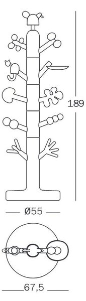 Magis Me Too designové stojanové věšáky Paradise Tree