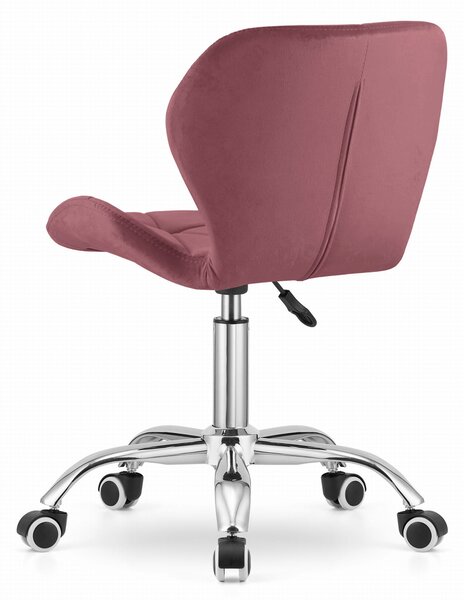 Tmavě růžové kancelářské křeslo AVOLA VELVET