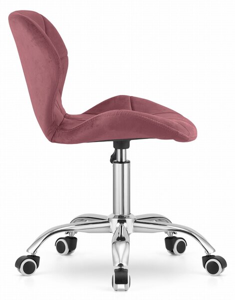 Tmavě růžové kancelářské křeslo AVOLA VELVET