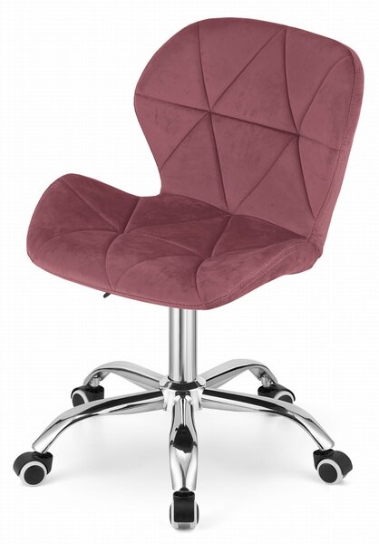 Tmavě růžové kancelářské křeslo AVOLA VELVET