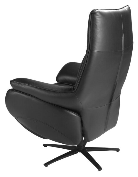 Černé kožené otočné křeslo Angel Cerdá No. 5124