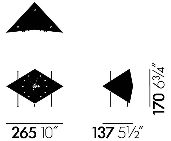 VITRA stolní hodiny Diamond Clock