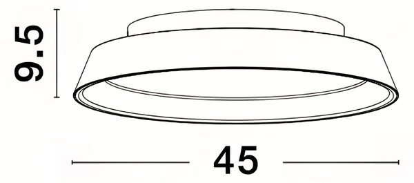 Bílé kovové stropní LED světlo Nova Luce Vela 45 cm