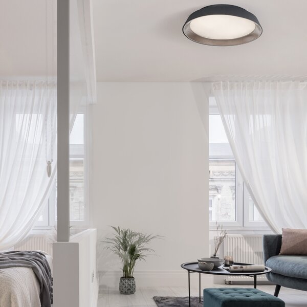 Bílé kovové stropní LED světlo Nova Luce Vela 45 cm
