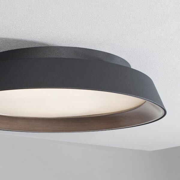 Černé kovové stropní LED světlo Nova Luce Vela 45 cm