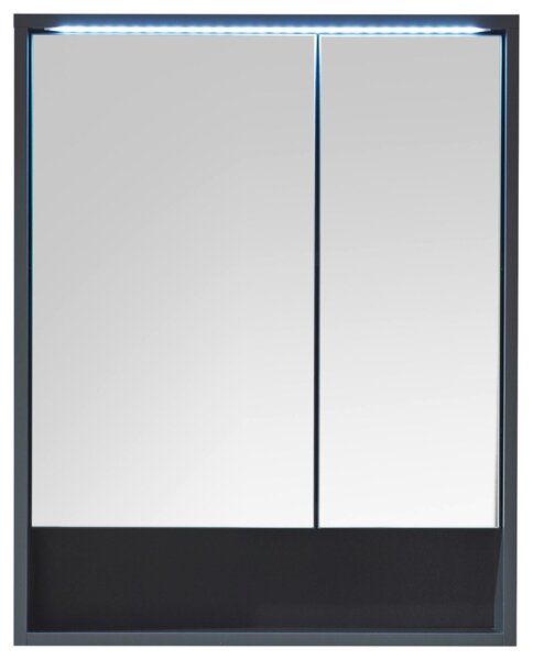 ZRCADLOVÁ SKŘÍŇKA, šedá, šedá, 60/75/20 cm MID.YOU - Koupelnové série, Online Only