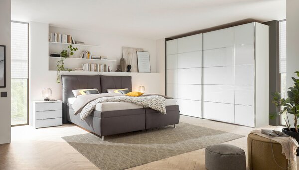 SKŘÍŇ S POSOUVACÍMI DVEŘMI, bílá, 298/240/68 cm Dieter Knoll - Šatní skříně