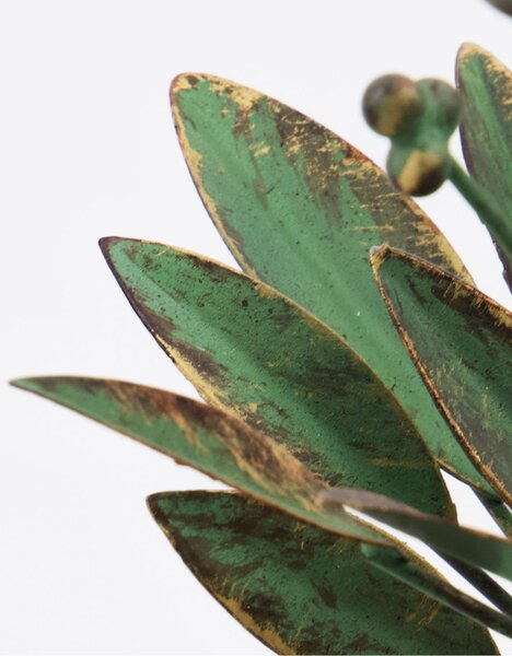 Kovový svícen Leaves Antique Green