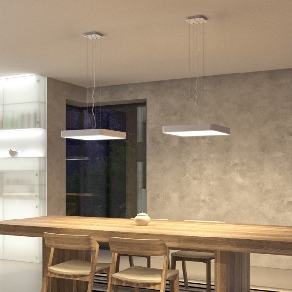 MENSA 48 SQ závěsná bílá 230V LED 56W 3000K - RED - DESIGN RENDL