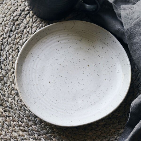 Kameninový dezertní talíř Pion Grey/White 16,5 cm