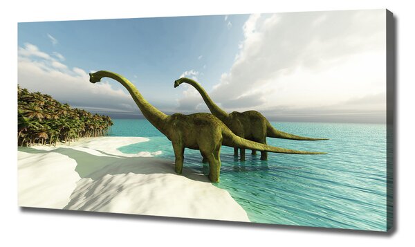 Foto obraz canvas Dinozaury na pláži oc-19541737