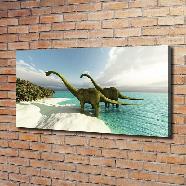 Foto obraz canvas Dinozaury na pláži oc-19541737