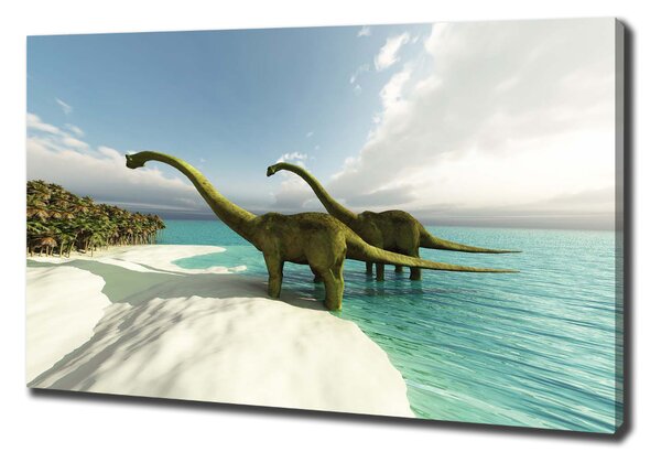 Foto obraz canvas Dinozaury na pláži oc-19541737