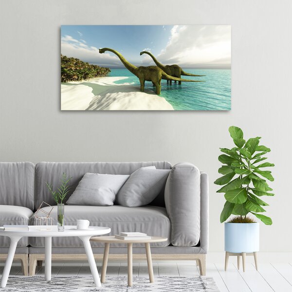Foto obraz canvas Dinozaury na pláži oc-19541737