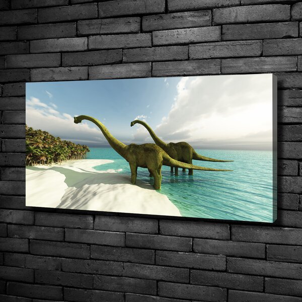Foto obraz canvas Dinozaury na pláži oc-19541737