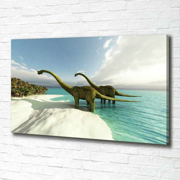 Foto obraz canvas Dinozaury na pláži oc-19541737